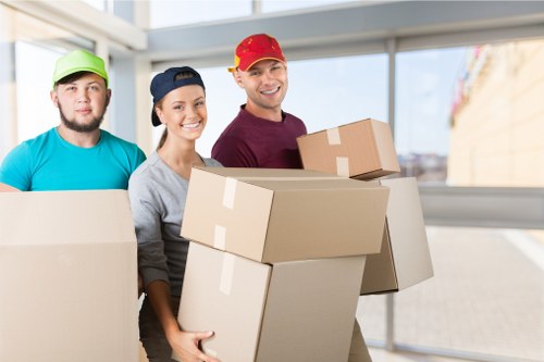 Kennington flat move with boxes and household items