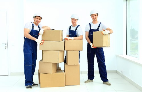 Organised packing materials used for a home move in Kennington
