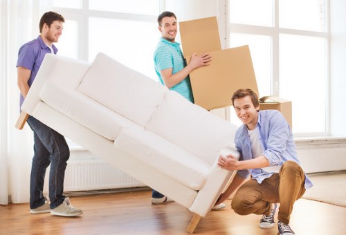 Furniture and boxes loaded into a van for a Kennington relocation