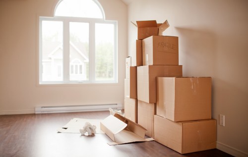 Office equipment being prepared for commercial move in Kennington
