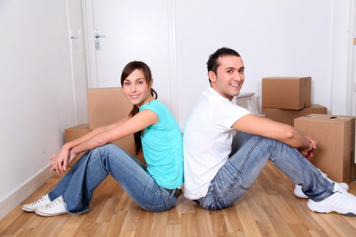 Residential furniture and box transport with a Kennington moving van
