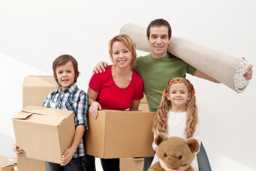 Packed removal truck for residential moving in Kennington