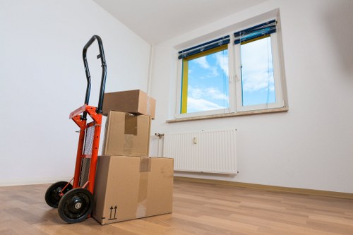 A local removal van assisting with Kennington furniture transport