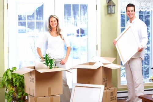 Business move using a removal van in Kennington