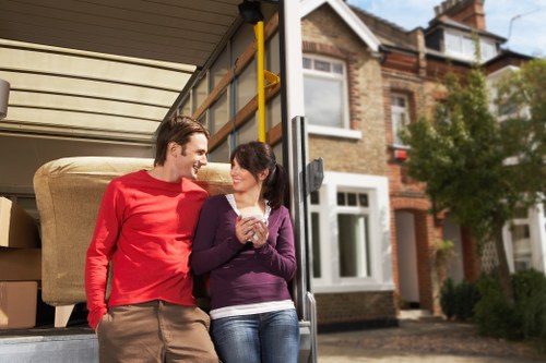 Careful loading of furniture for a Kennington van removal